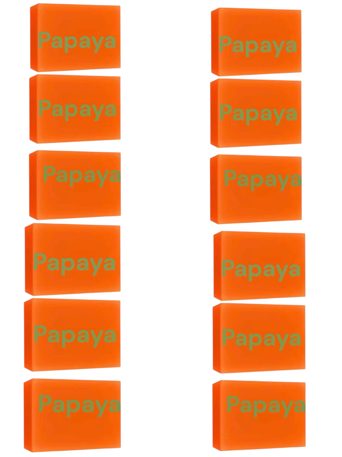 12 PIECES PAPAYA SOAP